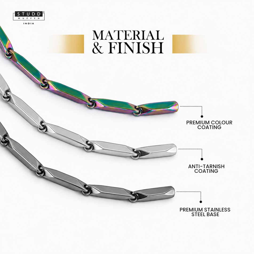 Multi-Coloured Rice Chain 3MM