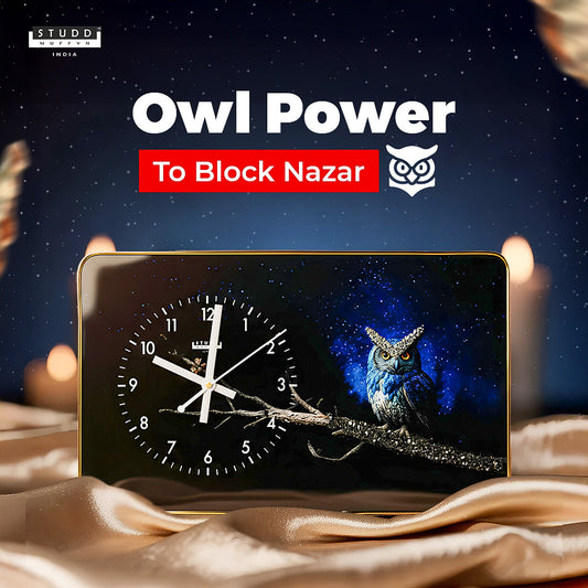 Nazar Protection Owl Clock