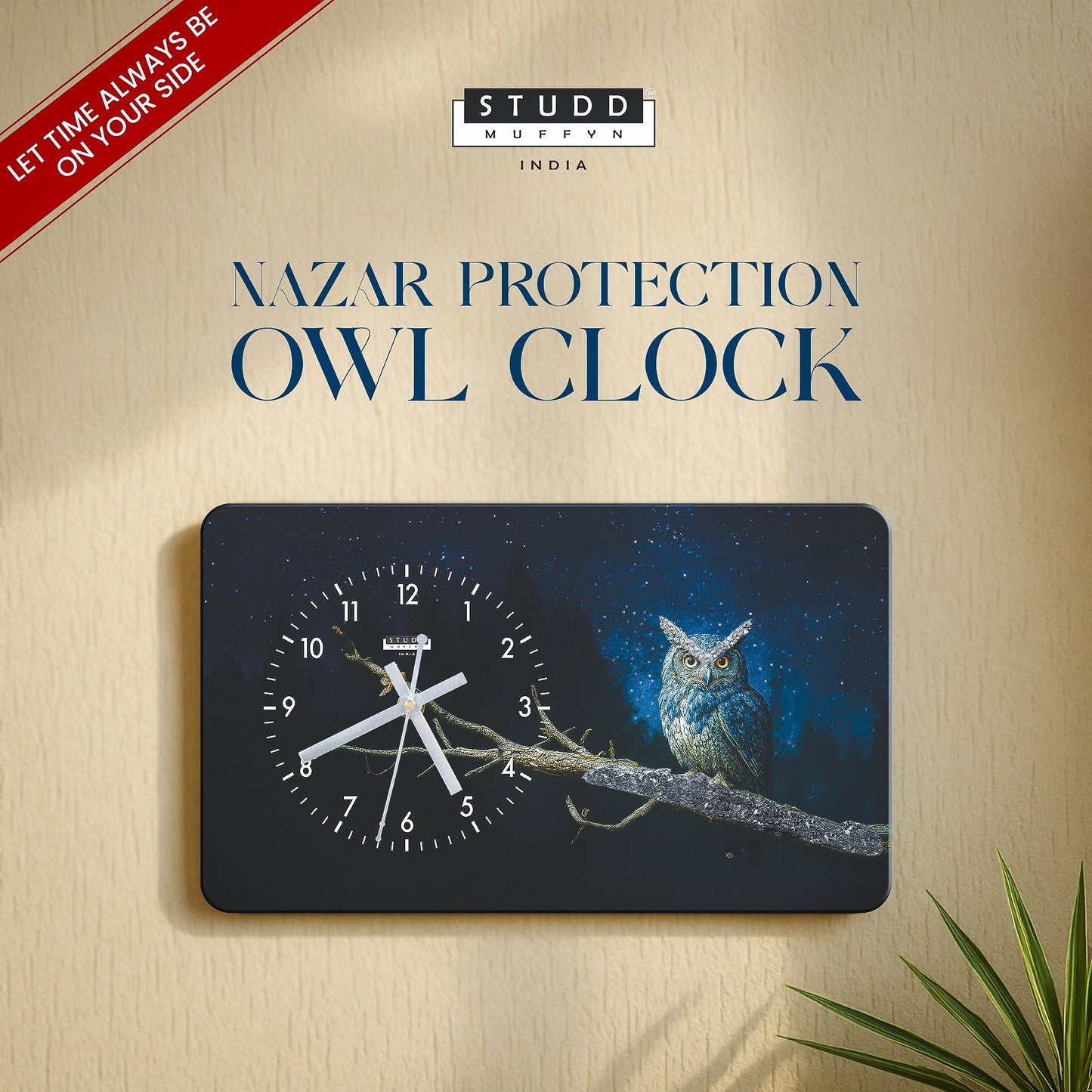 Nazar Protection Owl Clock