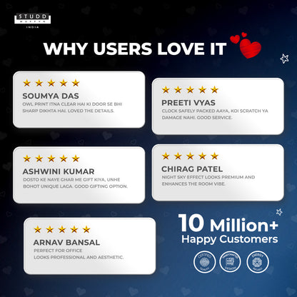 Nazar Protection Owl Clock