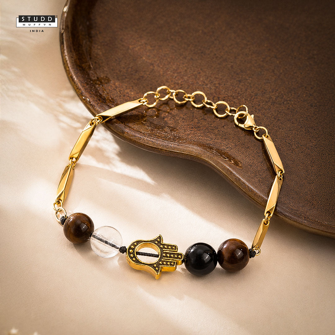 Nazar Sutra 24K Gold-Toned Rice Chain Bracelet