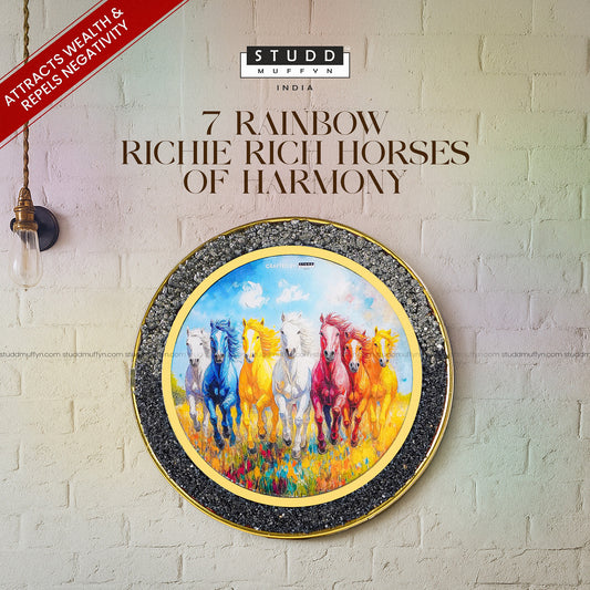 7 Rainbow Riche Rich Horses of Harmony [Round Shape]