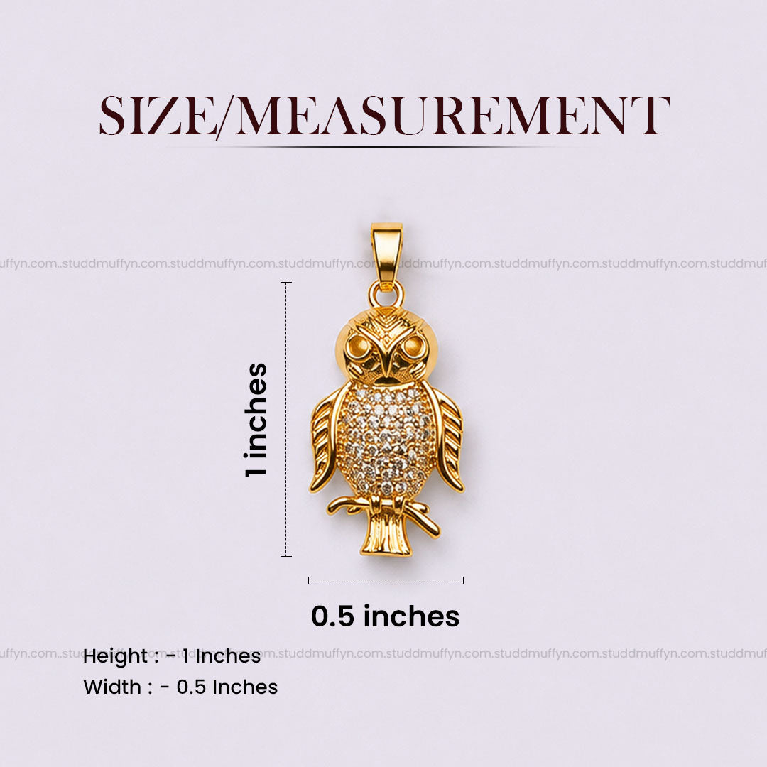 The Protection OWL pendant - 24K Gold Toned