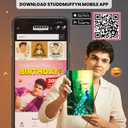 Peacock Pyrite–Lapis Crystal Clock