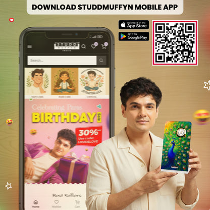 Peacock Pyrite Crystal Table Clock