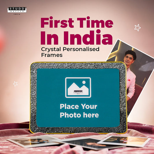 Personalised Crystal Photo Frame [Richie Rich-Pyrite & Obsidian]
