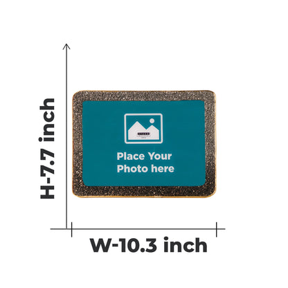 Personalised Crystal Photo Frame [Richie Rich-Pyrite & Obsidian]