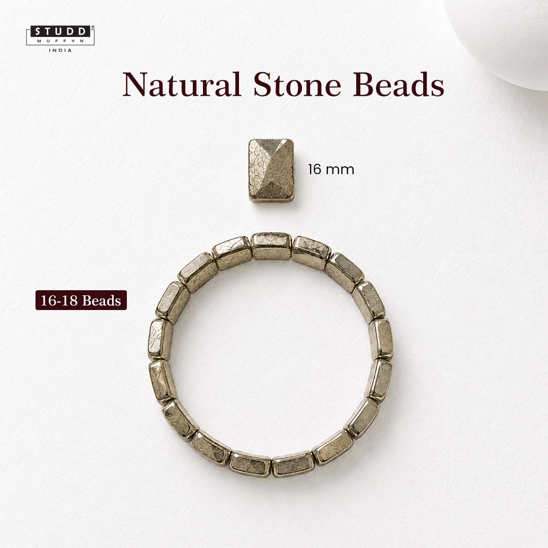 Pyramid pyrite bracelet