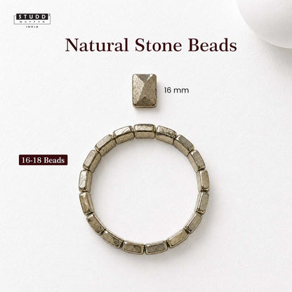 Pyramid pyrite bracelet