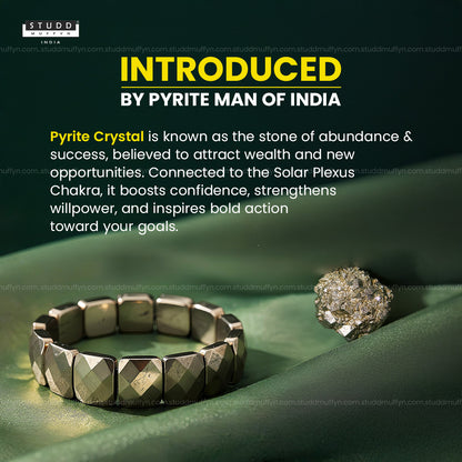 Pyramid pyrite bracelet