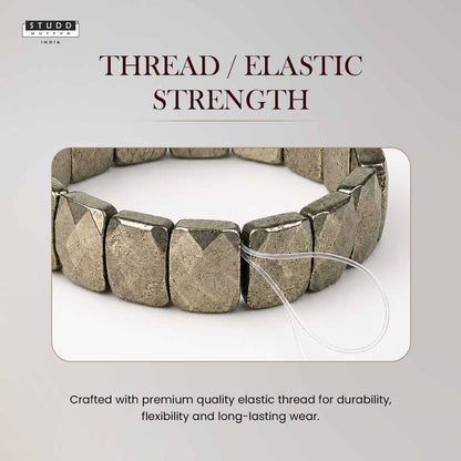 Pyramid pyrite bracelet