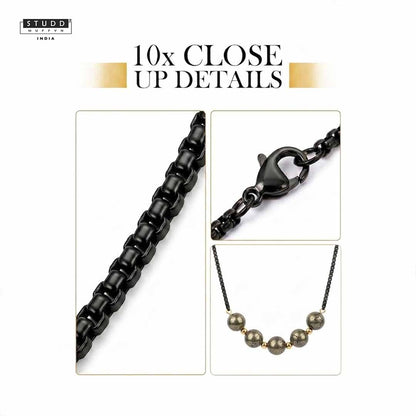 Pyrite Crystal Boxer Chain