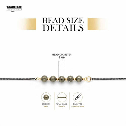 Pyrite Crystal Boxer Chain