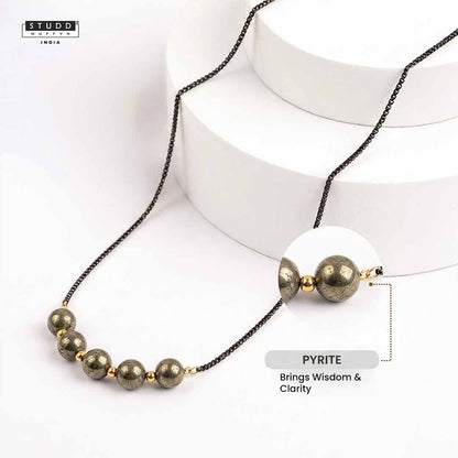 Pyrite Crystal Boxer Chain