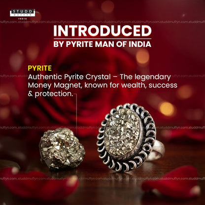 Pyrite Geode Ring