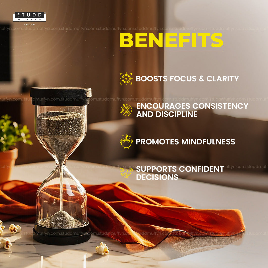 Pyrite Prosperity Flow Hourglass – Classic (40×100 mm)
