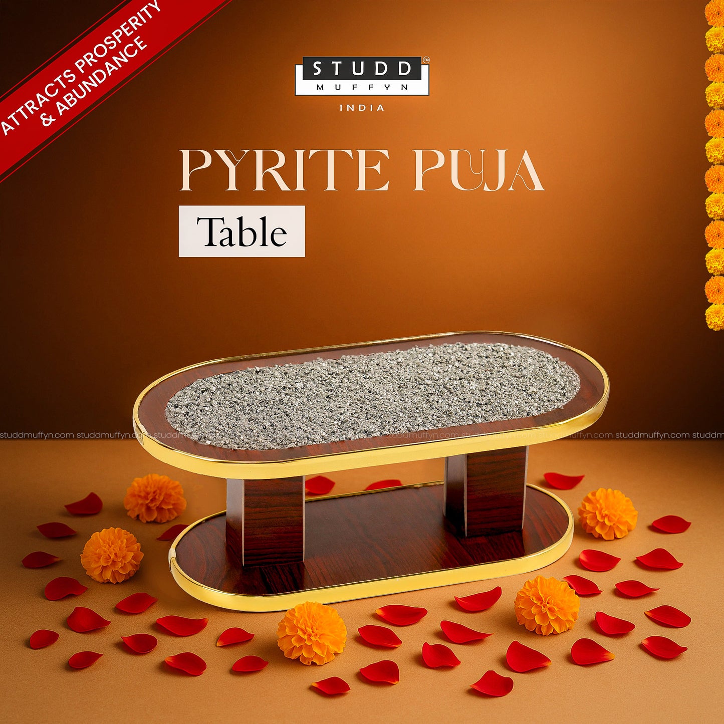 Studd Muffyn Pyrite Puja Table