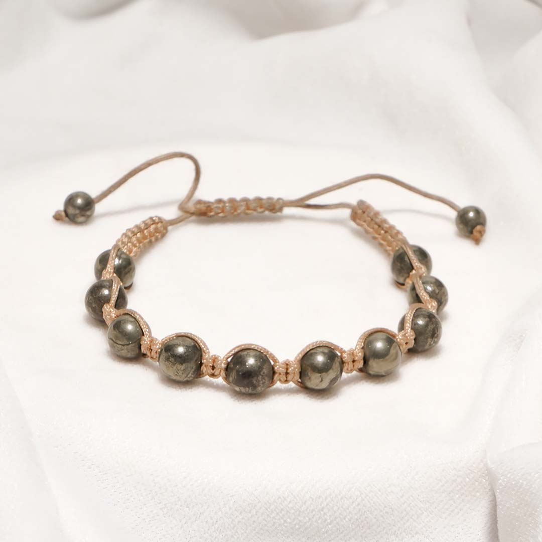 Pyrite Threaded Bracelet
