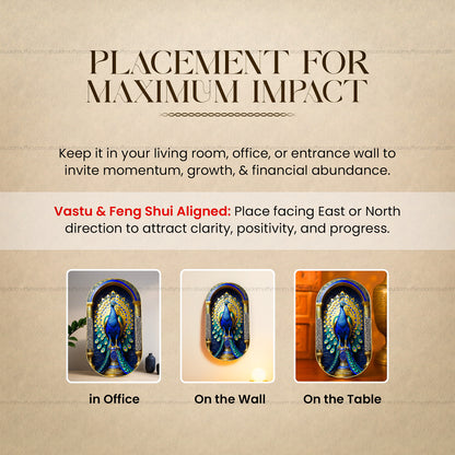 Pyrite–Lapis Peacock Frame [ Capsule Shape ]