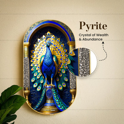 Pyrite–Lapis Peacock Frame [ Capsule Shape ]