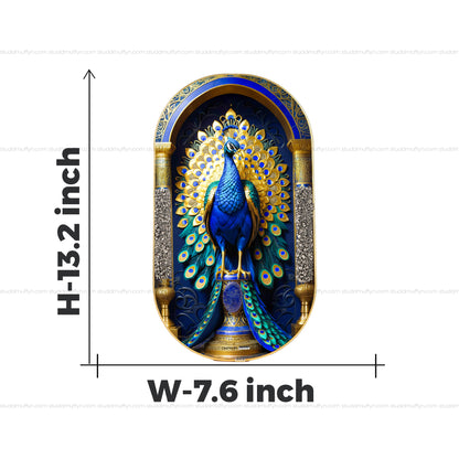 Pyrite–Lapis Peacock Frame [ Capsule Shape ]