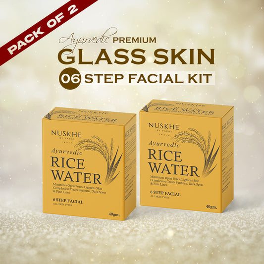 6 Step Ayurvedic Glass Skin Facial Kit (Pack of 2)