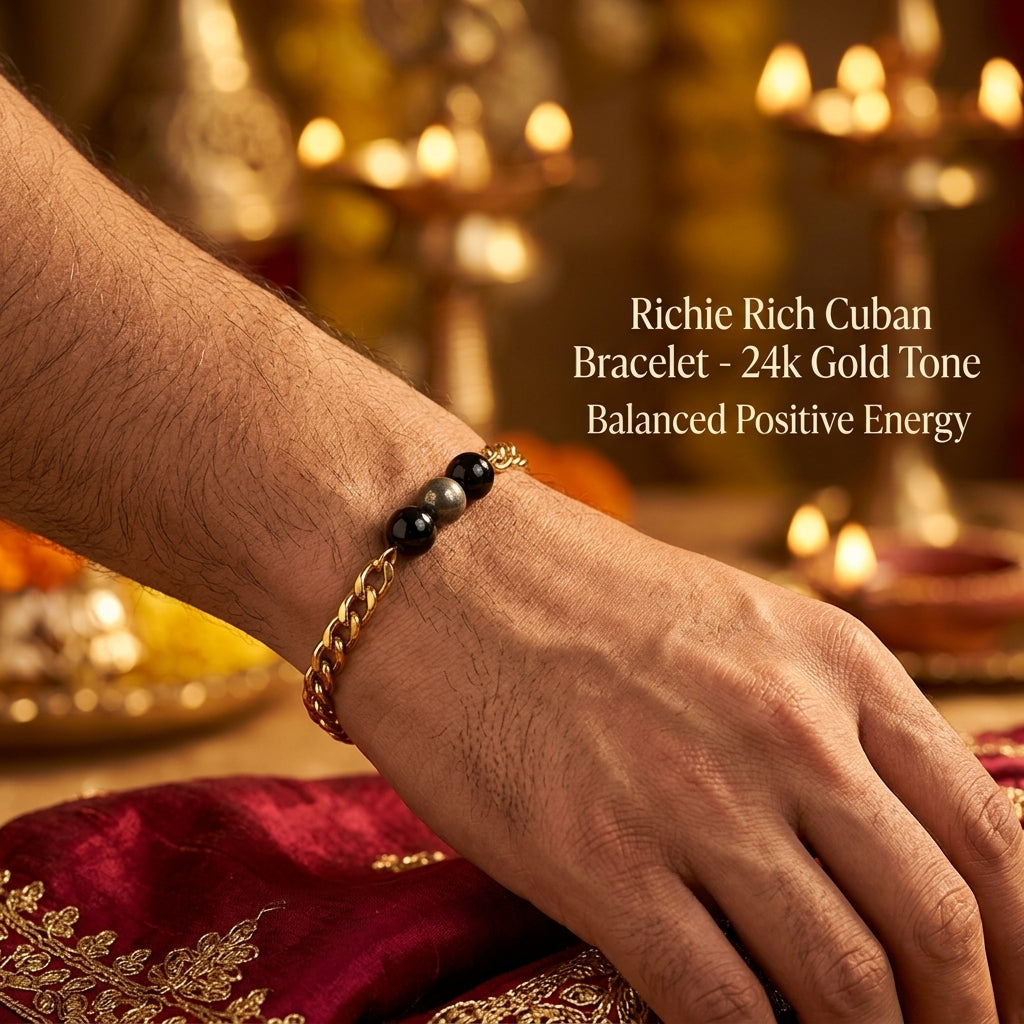 Richie Rich Cuban Bracelet - 24k Gold Tone
