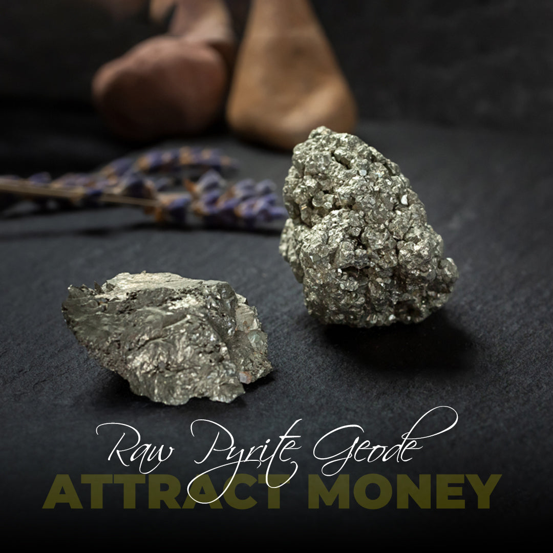 Raw Pyrite Geode for Attracting Money & Wealth