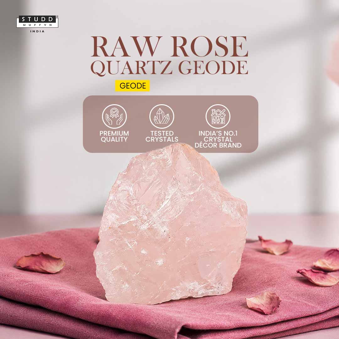 Raw Rose Quartz Geode ( 30-50 gms )