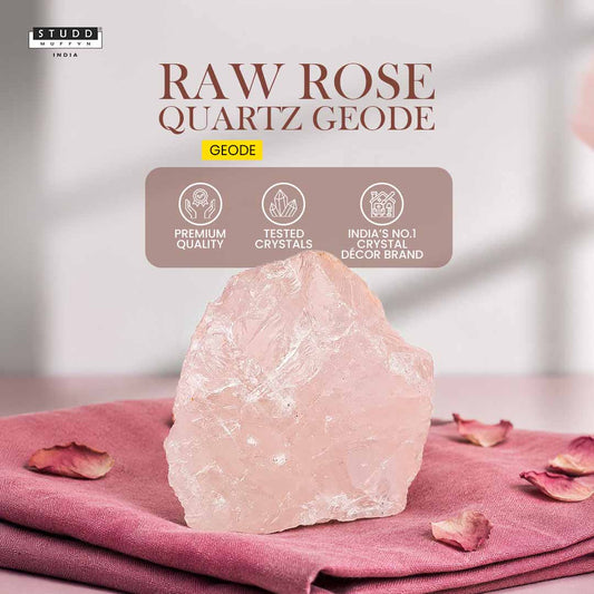 Raw Rose Quartz Geode ( 30-50 gms )