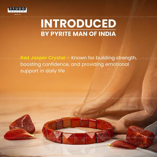 Red Jasper Square Pyramid Bracelet