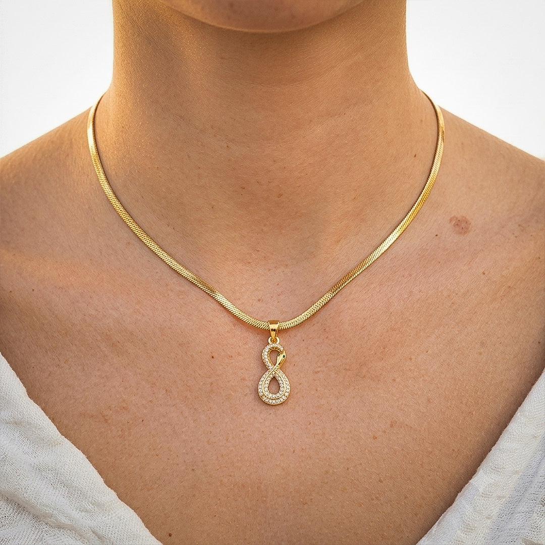 Revival Venom Loop Pendant - 24K Gold Toned