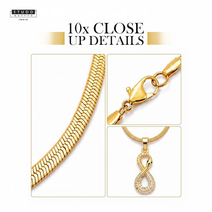 Revival Venom Loop Pendant – 24K Gold Tone Plated [With Chain]