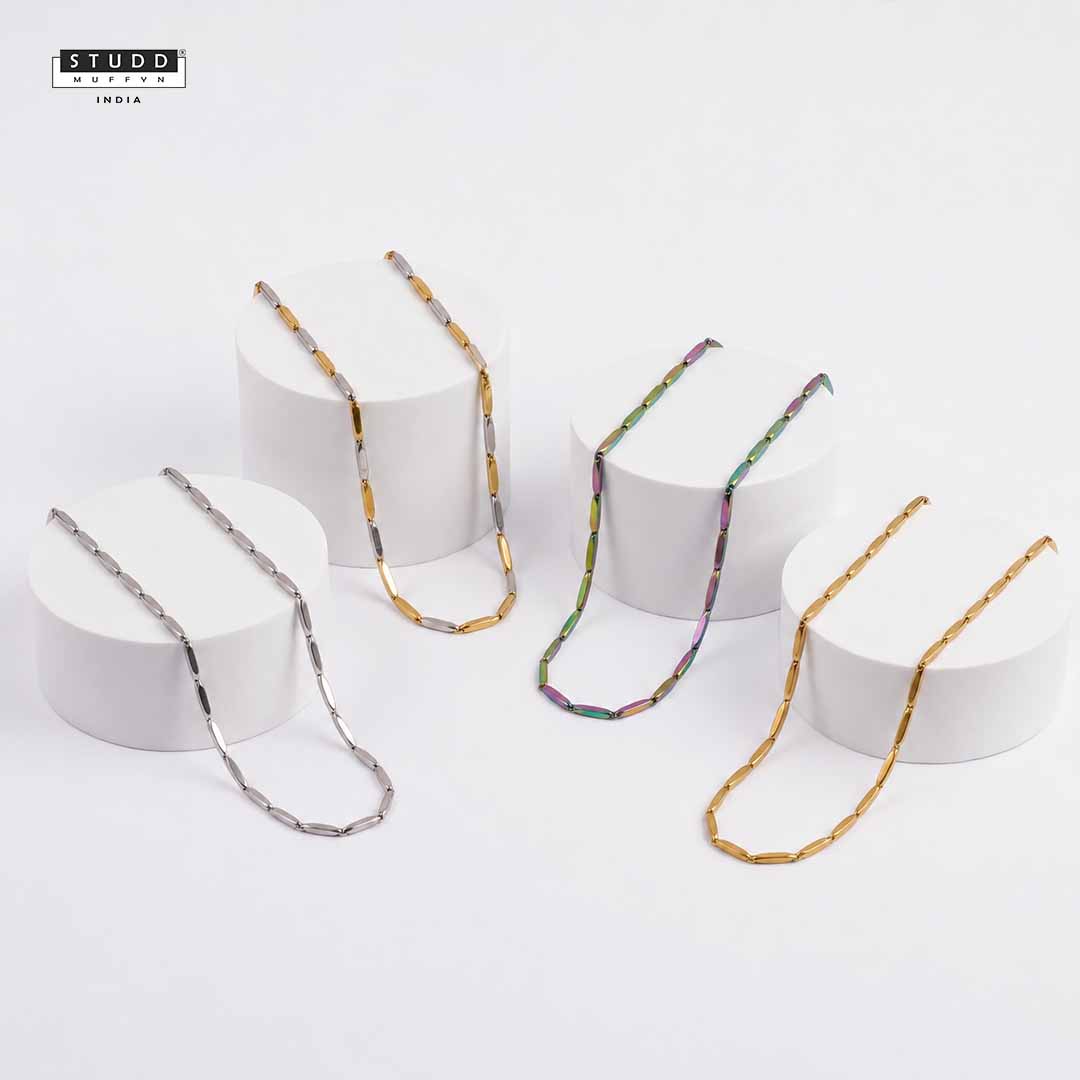 Rice Chains – Pack of 4 (3MM) | Gold, Gold & Silver, Prism & Silver