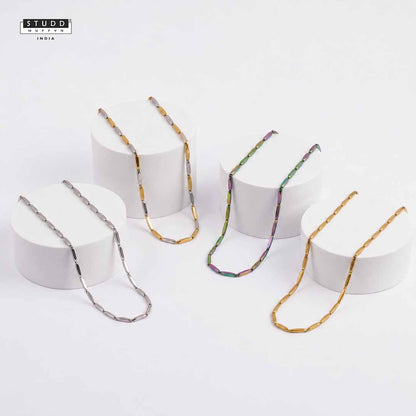 Rice Chains – Pack of 4 (3MM) | Gold, Gold & Silver, Prism & Silver