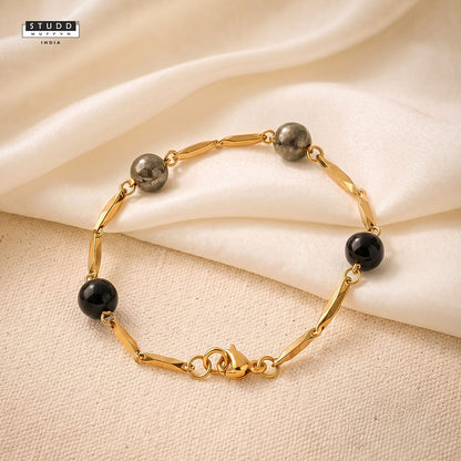 Richie Rich Beaded Rice 24K Gold-Toned Chain Bracelet