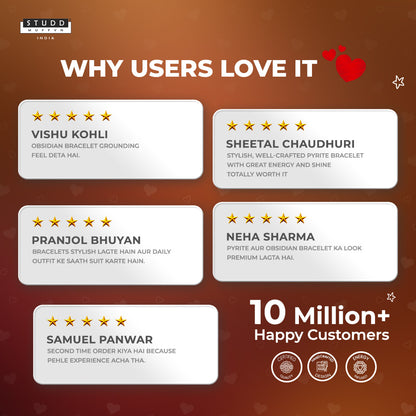 Richie Rich Combo (Pyrite Bracelet + Black Obsidian Bracelet)