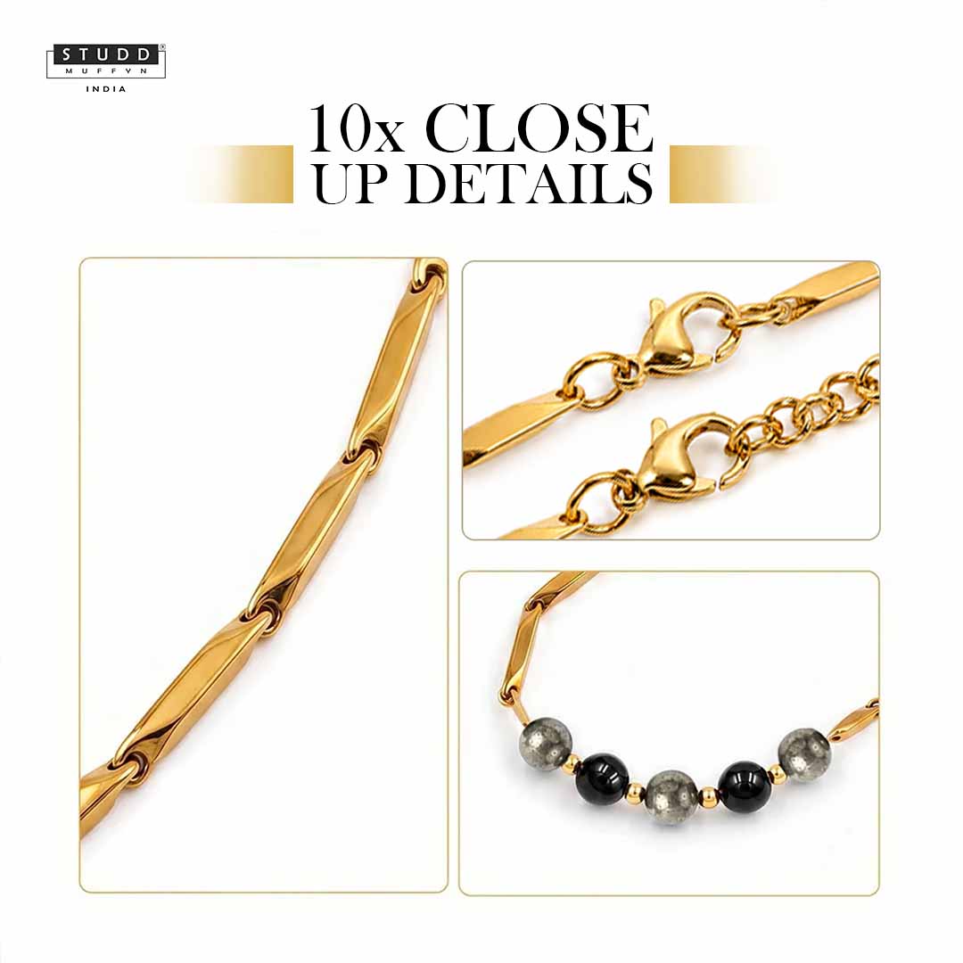 Richie Rich Combo Rice Chain | 24K Gold-Toned