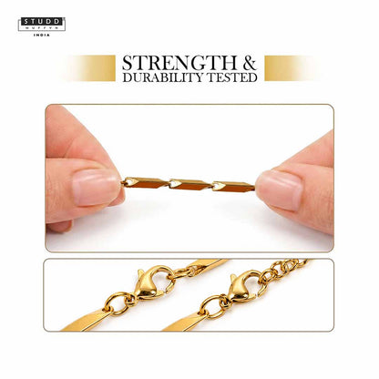 Richie Rich Combo Rice Chain | 24K Gold-Toned