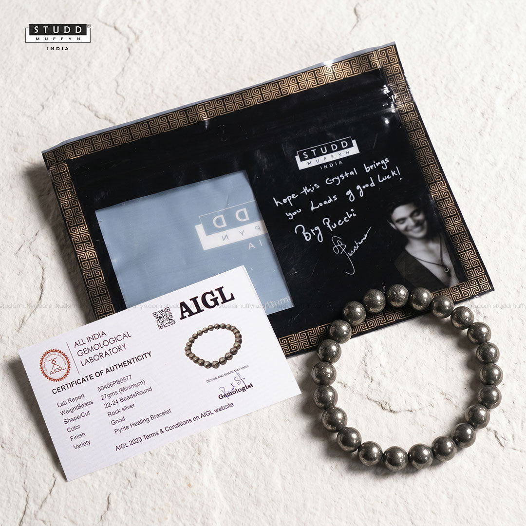 Richie Rich Combo (Pyrite bracelet + Black Obsidian Bracelet)