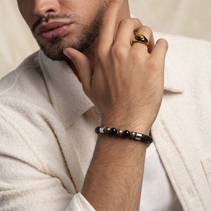 Richie Rich Stretchable Leather Bracelet