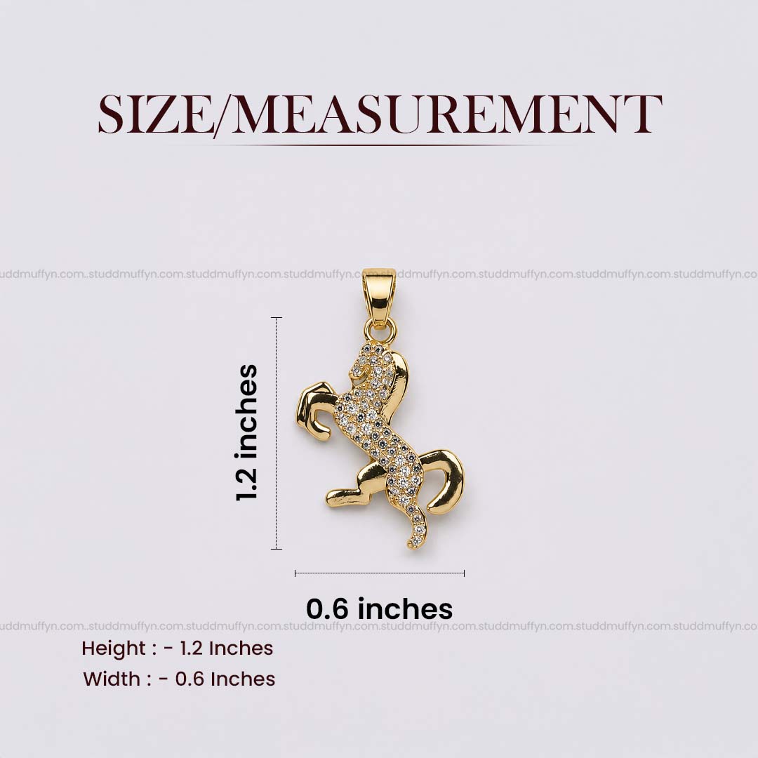 Ride Your Destiny Horse Pendant - 24k Gold Toned