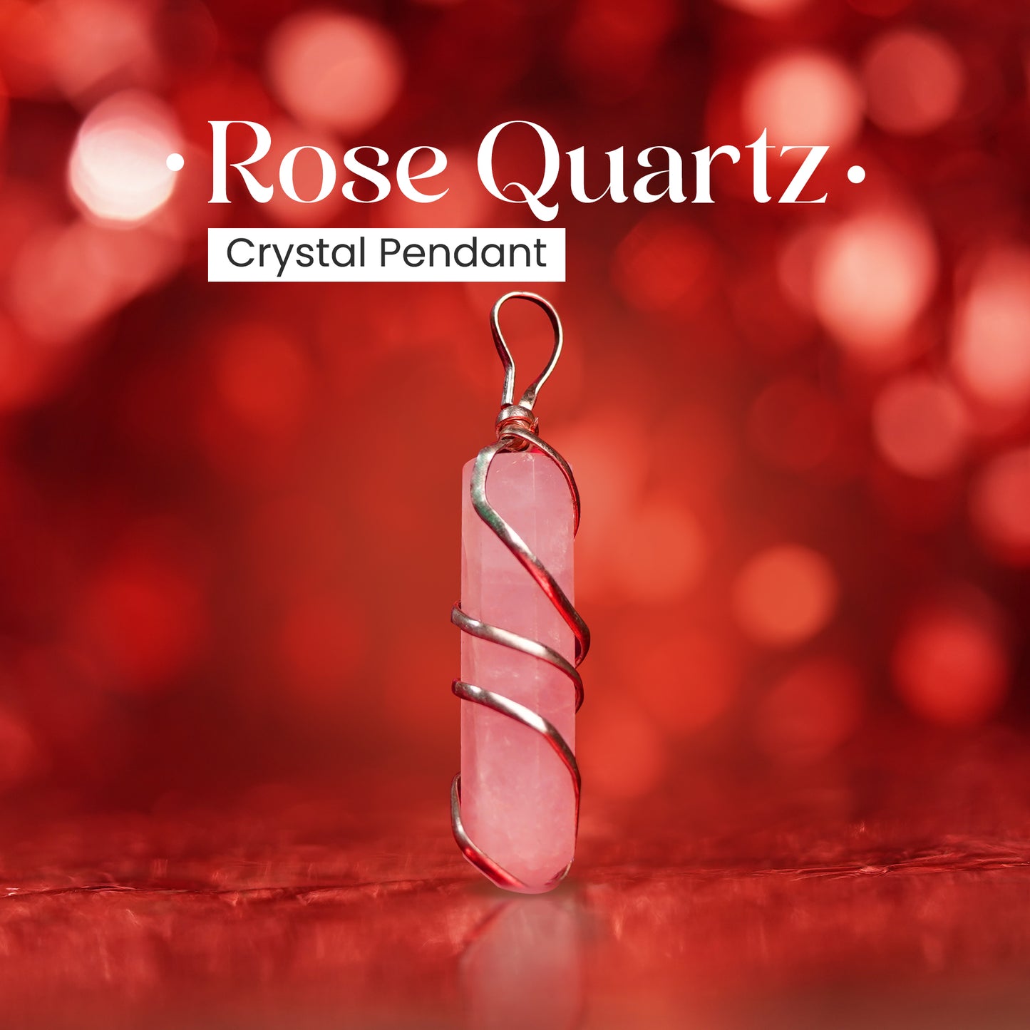 Rose Quartz Crystal (Pendant without chain)