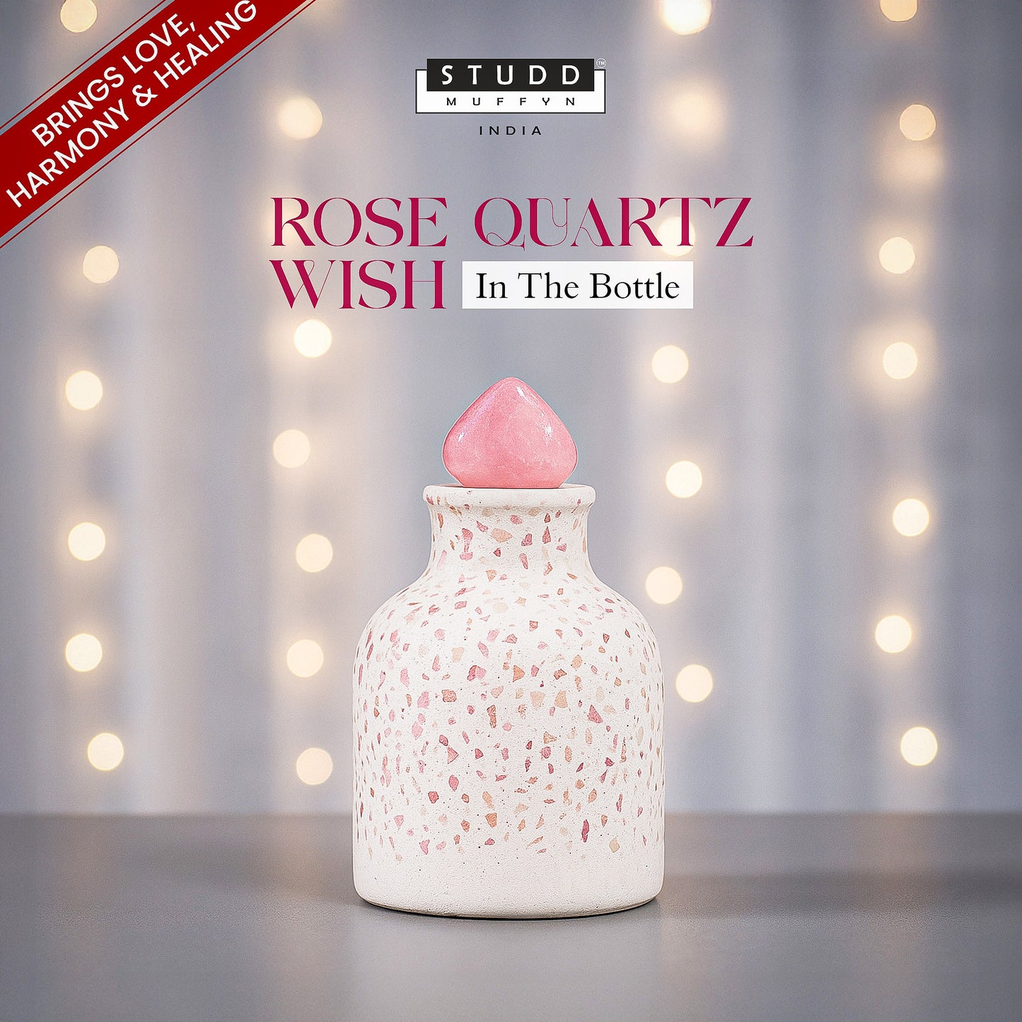 Rose Quartz Wish In The Bottle