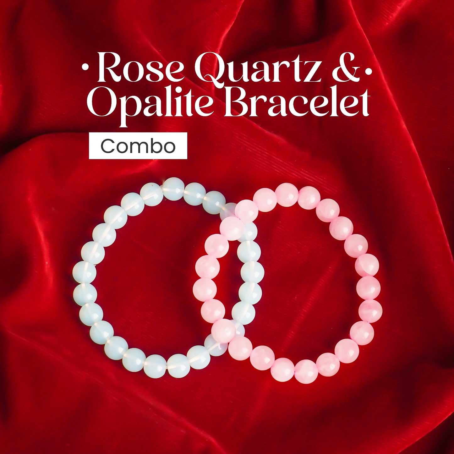 Rose Quartz & Opalite Bracelet Combo | Love & Peace