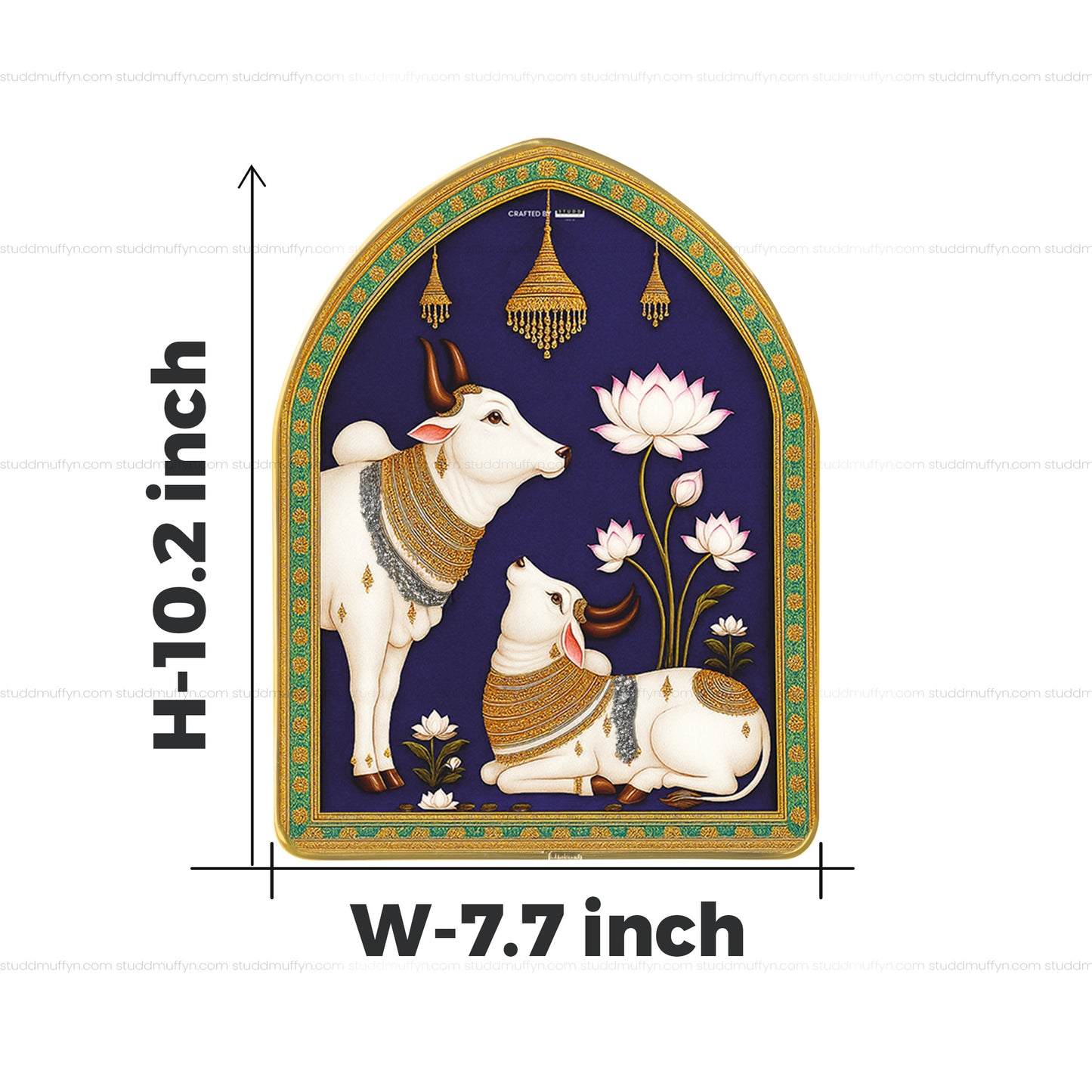 Sacred Twin Cow Harmony Pyrite Arch Frame