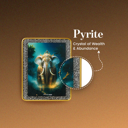 Majestic White Elephant Pyrite Plate [ Rectangle Shape ]