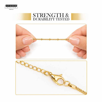 Golden Satellite Chain - 24K Gold Plated [ Pack of 2 ]