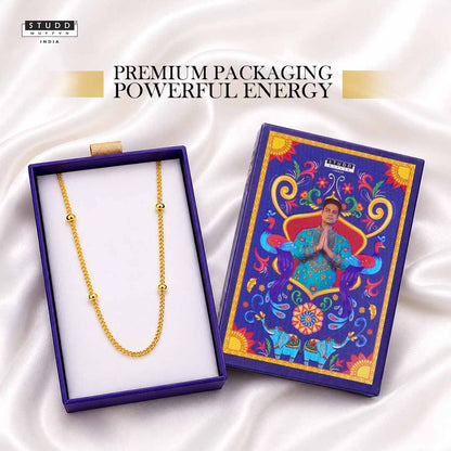 Golden Satellite Chain - 24K Gold Plated [ Pack of 2 ]