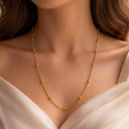 Golden Satellite Chain - 24K Gold Plated [ Pack of 2 ]